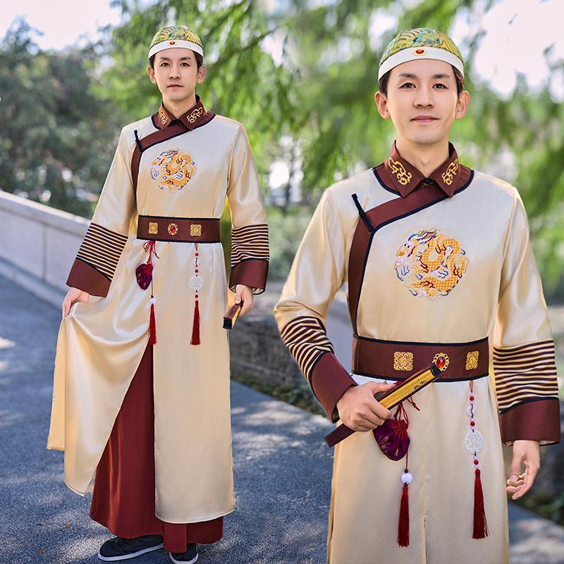 Photography Of A Man - Qing Dynasty Royal Daily Dragon Robe