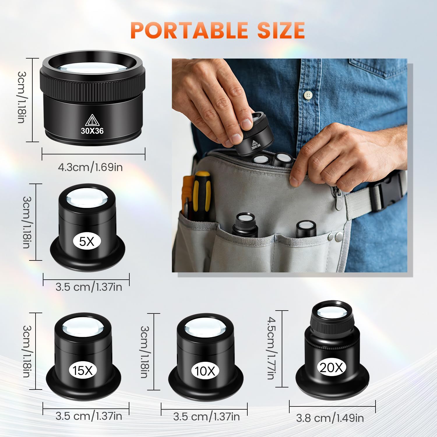 5 Pcs Jewelers Loupe Set, Port - đánh giá và giá Eye Piece Magnifier